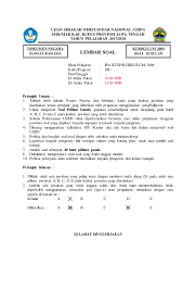 Berikut adalah kisi kisi uts smp mts kelas 7 semester 1 sesuai ktsp dan kurikulum 2013 yang teridiri dari mata. Soal Dan Jawaban Usbn Olahraga Smk Kumpulan Contoh Surat Dan Soal Terlengkap