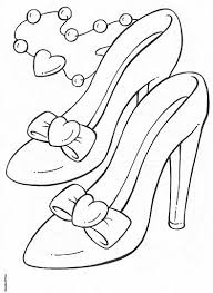 Cinderella High Heels Coloring Pages Cinderella Coloring Pages Princess Coloring Pages Coloring Pages For Girls
