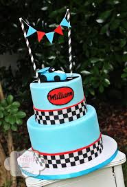 Race Car Themed First Birthday Cake Race Car Birthday Party Cars Birthday Cake Birthday Party Cake