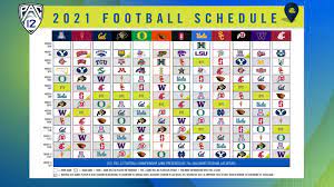 2021 Pac 12 Football Schedule Announced Pac 12