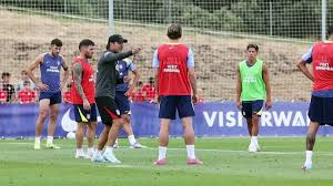 El Atlético sigue entrenado con el Cholo más activo que nunca
