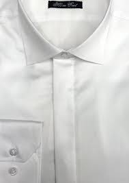 Le mannequin mesure 1m69 et porte une taille s. Chemise Cintree Ceremonie Petit Col Blanche Gorge Cachee Cotton Park