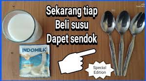 Sekarang Beli Susu Sachet Indomilk Dapet Sendok Makan Special Edition Youtube