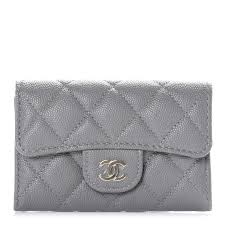 Check spelling or type a new query. Chanel Caviar Quilted Flap Card Holder Wallet Grey 599829 Fashionphile