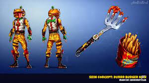 New durr burger fortnite generator dispenser skin gameplay new beef. Durr Burger Skin Concept Fortnite Battle Royale Armory Amino