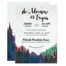 Forest Wedding Invitations Mountain Wedding Invitations Mountain Wedding Rustic Invitations