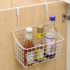 Kitchen Storage Basket Cabinet Over Door Hanging Food Container Cupboard Hanger Organizer Doo Kitchen Cabinet Doors Quality Kitchen Cabinets Spice Rack Storage