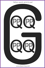 How Many Cups In A Quart Pint Gallon Free Printable Chart Pint Cups Gallons Quarts Pints Cups Quart