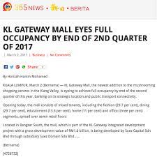 Press release distribution, dedicated apis, and custom services generate the revenue that allow us to offer you free basic access. Press Release Kl Gateway Mall