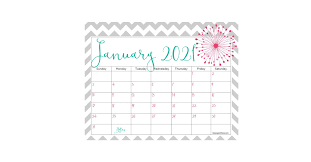 Free printable january 2021 calendar; Cute Printable 2021 Calendar For Free Keeping Life Sane
