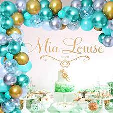 Amazon Com Guirnalda De Globos De Menta Para Fiesta De Cumpleanos Decoracion De Baby Shower Paquete De 112 Unidades Wild One Boho Jungle Globo Arco Kit Verde Menta Oro Plateado Globos Metalicos
