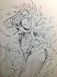 Check spelling or type a new query. All Might Punch Skinny Form Hero Anime Sketch My Hero Academia