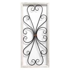 Stratton Home Decor Distressed White Scroll Panel Wall Decor Wall Paneling Stratton Home Decor Scroll Wall Art