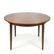 Home is where the food is. Vintage Danish Round Extendable Dining Table In Teak