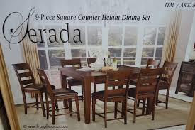 Discover the latest trends all in one place. Costco Sale Universal Furniture Serada 9 Piece Square Counter Height Dining Set 799 99