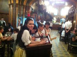 Somon la grătar cu orez la abur. Caru Cu Bere Restaurant In Bucharest Romania