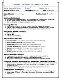 Form To Use To Provide Feedback To Teachers After Completing An Observation Of Their Teaching This Teacher Observation Differentiated Instruction Observation