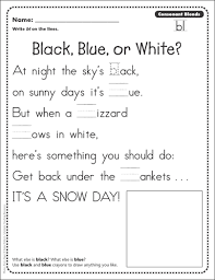 A huge collection of wonderful blended consonant phonics worksheets for teachers and students. Black Blue Or White Consonant Blends Bl Phonics Poetry Page Printable Skills Sheets