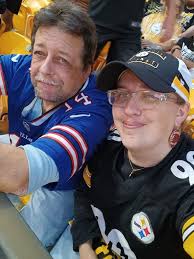 Bills fan roots for the Buccaneers in person