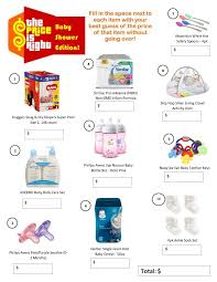 The Price Is Right Baby Shower Edition Items From Target Baby Registry Activity Gym Baby Formula Baby Shower