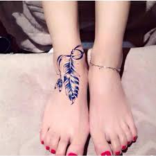 Fußkette tattoo am knöchel, herz anker und kreuz tattoo für frauen. 5pcs Feder Wasserdicht Temporare Tatowierungen Korperkunst 3d Blume Lowenzahn Flash Tattoo Aufkleber Gunstig Im Onlineshop Von Joom Kaufen