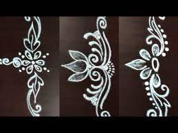 Border Rangoli Designs Simple Daily Border Rangoli Border Muggulu Rangoli Borders In 2021 Simple Rangoli Border Designs Small Rangoli Design Big Rangoli Designs