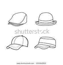 Outline Hat Vector Simple Cap Icon Design Hat Vector Hat Illustration Hat Drawing