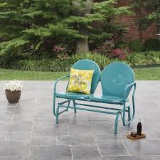 Mainstays Retro Outdoor Glider Bench Buy W Cushion And Pillows And Save Outdoor Glider Outdoor Gliders