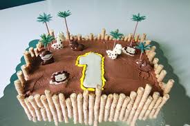 1st Birthday Cake Safari Cakes Cake Zoo Cake