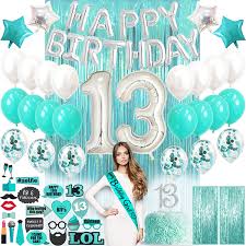 13th birthday portraits with oliver and edward. Amazon Com 13th Birthday Decorations For Girls With Photo Props Teen Girl Teen Decor Teal Turquoise Blue Birthday Gifts For Teen Girls 13 Birthday Decorations For Girls 13th Birthday