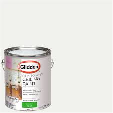 Ceilings also tend to act as collection paints for cigarette and cigar smoke, cooking splatters, insects, and water spots. Glidden Ceiling Grab N Go Interior Paint Pink To White 1 Gallon Flat Walmart Com Walmart Com