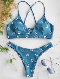 Firstgrabber Affiliate Platform Is Online Trendy Swimsuits Swimsuits Blue Floral Bikini