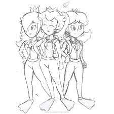Disney princess coloring pages bestofcoloring. Rosalina Peach Daisy Coloring Pages Xcolorings Com