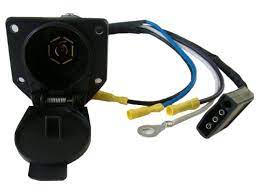 I downgraded the 7 way trailer plug on our pop up camper to a 4 way flat plug so that i could plug it into our tow vehicle's existing wiring plug. Amazon Com Trailer Adapter Plug Convert 4 Way Flat To 7 Way Rv Trailer 97015 Model Home Garden Store Automotive