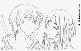 That way, he decided to beat him alone. Kirito And Asuna Coloring Pages Kirito And Asuna Drawing Easy Png Image Transparent Png Free Download On Seekpng