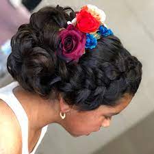 Hairstyle ideas for the coming of age celebration known as quinceanera. Limited Edition Combination Coat Quince Hairstyles Mexican Hairstyles Quincenera Hairstyles