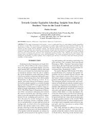 Typically, the main level contains the living areas: Pdf Towards Gender Equitable Schooling Insights From Rural Teachers Voice In The Local Context