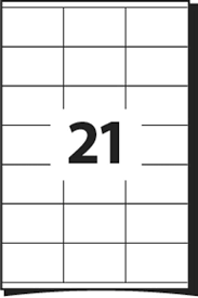 Check spelling or type a new query. Print On To 21 Labels Per Sheet 63 5mm X 38 1mm Labels 21 Per A4 Sheet Eu30015 Here Is My Code Which Afif Hutagalung