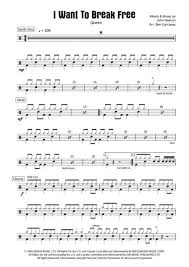 I Want To Break Free Drum Score Beginner By Queen Digital Sheet Music For Individual Part Download Print H0 582075 958245 Sheet Music Plus