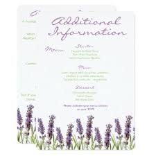 Lavender Additional Information Card Zazzle Com Country Wedding Invitations Wedding Invitation Cards Lavender Wedding