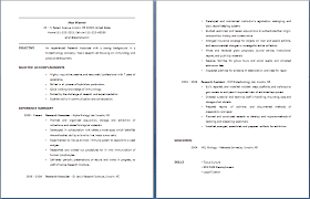 research associate resume blue layouts