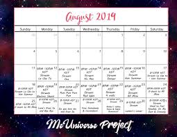 This month started on thursday, august 1st with a phase that was illuminated. F X Global On Twitter Rt Meuniverse Next Project Is Up The F X Mass Streaming This Calendar Is For This Month Of August And A Countdown Project To September 5 Every Day