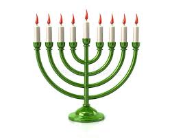 Green Hanukkah Menorah With Burning Candles 3d Illustration On White Background Ad Menorah Burning Green Hanukka Burning Candle Buy Candles Menorah