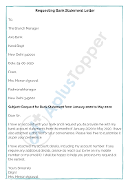 Rajewadi branch, pune dear sir, subject: Bank Statement Letter Format Sample And How To Write Bank Statement Letter A Plus Topper