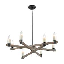 15466 8 Elk Lighting 15466 8 Stone Manor 8 Light Chandelier In Aspen And Matte Black Goinglighting