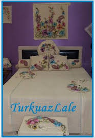 Turkuaz Lale Cuval Ve Yemeniden Yatak Ortusu Yatak Yatak Ortusu Yatak Ortuleri