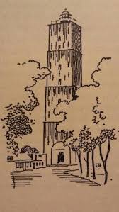 Pentekening Brandaris 1951 Afscheids Kaart Vakantiekaarten Vuurtoren