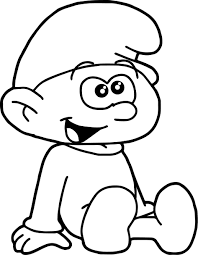 Awesome Cute Baby Smurf Happy Coloring Page Free Coloring Pages Coloring Pages Love Coloring Pages