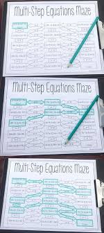 Solving Multi Step Equations Maze Worksheet Multi Step Equations Solving Multi Step Equations Middle School Math Worksheets