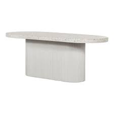 Lyon Outdoor Dining Table In 2020 Outdoor Dining Table Oval Table Dining Concrete Dining Table
